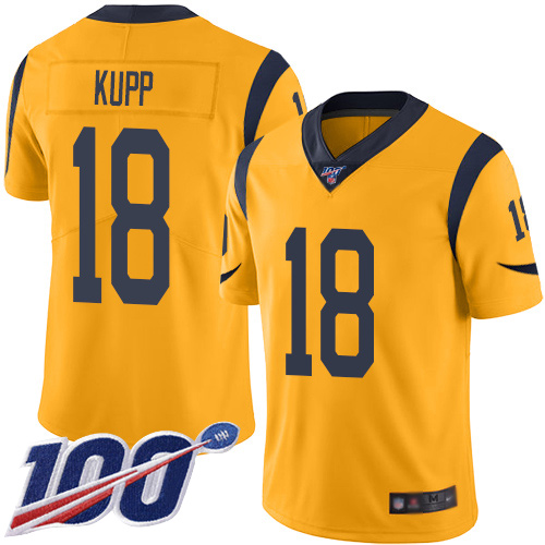 Los Angeles Rams Limited Gold Men Cooper Kupp Jersey NFL Football #18 100th Season Rush Vapor Untouchable